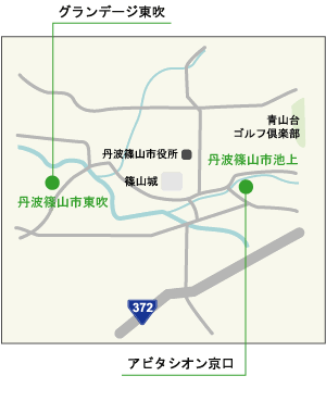 丹波篠山市の物件地図